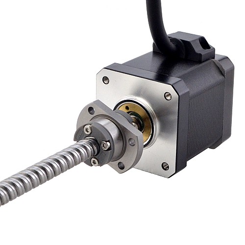 NEMA 17 External Ball Screw Linear Stepper Motor 2.5A 48mm Stack Screw Lead 8mm(0.3150) Lead Length 150mm - 17E19S2504BMB5-150RS | StepperOnline AU