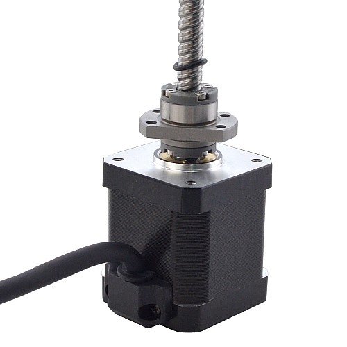 NEMA 17 External Ball Screw Linear Stepper Motor 2.5A 48mm Stack Screw Lead 8mm(0.3150) Lead Length 150mm - 17E19S2504BMB5-150RS | StepperOnline AU