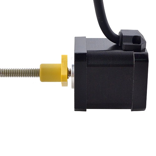 NEMA 17 External Acme Linear Stepper Motor 2.5A 48mm Stack Screw Lead 1.27mm(0.05) Lead Length 150mm - 17E19S2504FF5-150RS | StepperOnline AU