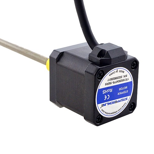 NEMA 17 External Acme Linear Stepper Motor 2.5A 48mm Stack Screw Lead 1.27mm(0.05) Lead Length 150mm - 17E19S2504FF5-150RS | StepperOnline AU