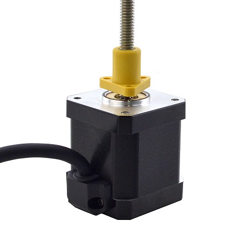 NEMA 17 External Acme Linear Stepper Motor 2.5A 48mm Stack Screw Lead 1.27mm(0.05) Lead Length 150mm - 17E19S2504FF5-150RS | StepperOnline AU