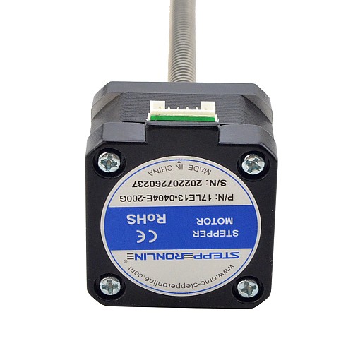 Nema 17 External 34mm Stack 0.4A Lead 8mm(0.31496) Length 200mm - 17LE13-0404E-200G | StepperOnline AU