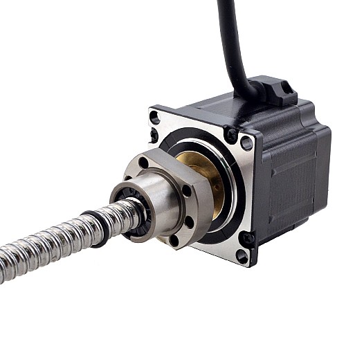 NEMA 23 External Ball Screw Linear Stepper Motor 3.0A 56mm Stack Screw Lead 5mm(0.1969) Lead Length 200mm - 23E22S3004BVL5-200RS | StepperOnline AU