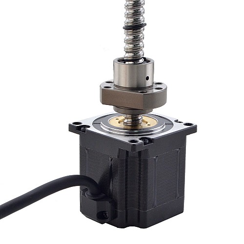 NEMA 23 External Ball Screw Linear Stepper Motor 3.0A 56mm Stack Screw Lead 5mm(0.1969) Lead Length 200mm - 23E22S3004BVL5-200RS | StepperOnline AU