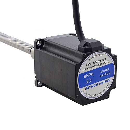 NEMA 23 External Ball Screw Linear Stepper Motor 4.0A 75mm Stack Screw Lead 2mm(0.07874) Lead Length 200mm - 23E30S4004BAL5-200RS | StepperOnline AU