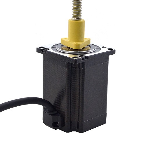 NEMA 23 External Acme Linear Stepper Motor 4.0A 76mm Stack Screw Lead 2.54mm(0.1) Lead Length 200mm - 23E30S4004GG5-200RS | StepperOnline AU