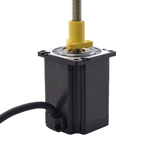 NEMA 23 External Acme Linear Stepper Motor 4.0A 76mm Stack Screw Lead 5.08mm(0.2) Lead Length 200mm - 23E30S4004HG5-200RS | StepperOnline AU
