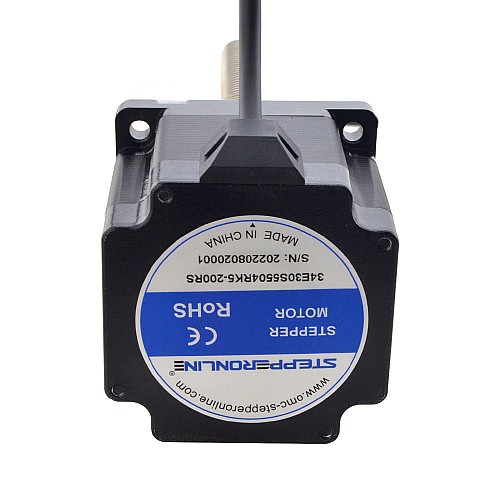 NEMA 34 External Acme Linear Stepper Motor 5.5A 76mm Stack Screw Lead 6.35mm(0.25) Lead Length 200mm - 34E30S5504RK5-200RS | StepperOnline AU