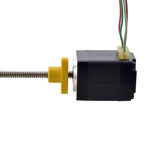 NEMA 8 External Trapezoidal Linear Stepper Motor 0.5A 30mm Stack Screw Lead 2mm(0.07874) Lead Length 100mm - 8E11S0504AC5-100RS | StepperOnline AU