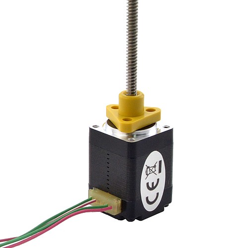 NEMA 8 External Trapezoidal Linear Stepper Motor 0.5A 30mm Stack Screw Lead 2mm(0.07874) Lead Length 100mm - 8E11S0504AC5-100RS | StepperOnline AU