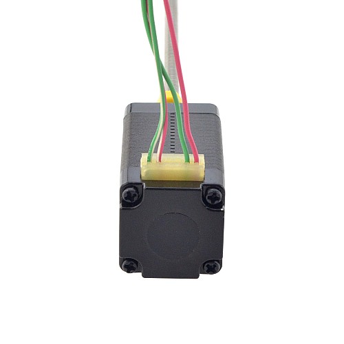 NEMA 8 External Trapezoidal Linear Stepper Motor 0.5A 38.2mm Stack Screw Lead 2mm(0.07874) Lead Length 100mm - 8E15S0504AC5-100RS | StepperOnline AU