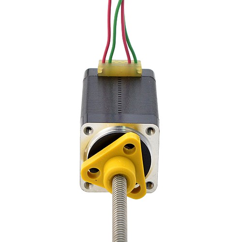 NEMA 8 External Trapezoidal Linear Stepper Motor 0.5A 38.2mm Stack Screw Lead 2mm(0.07874) Lead Length 100mm - 8E15S0504AC5-100RS | StepperOnline AU