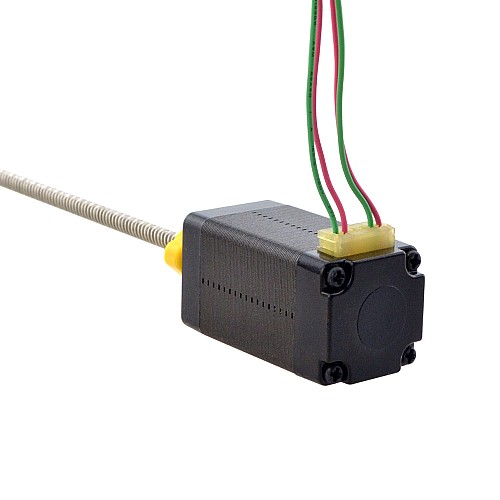 NEMA 8 External Trapezoidal Linear Stepper Motor 0.5A 38.2mm StackScrew Lead 4mm(0.1575) Lead Length 100mm - 8E15S0504DC5-100RS | StepperOnline AU
