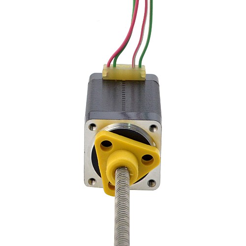 NEMA 8 External Trapezoidal Linear Stepper Motor 0.5A 38.2mm StackScrew Lead 4mm(0.1575) Lead Length 100mm - 8E15S0504DC5-100RS | StepperOnline AU