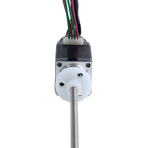NEMA 8 External Trapezoidal Linear Stepper Motor 0.5A 38mm Stack Screw Lead 1mm(0.03937") w/ Optical Incremental Encoder 1000PPR - 8E15S0504SC4-100RS-OE1K | StepperOnline AU