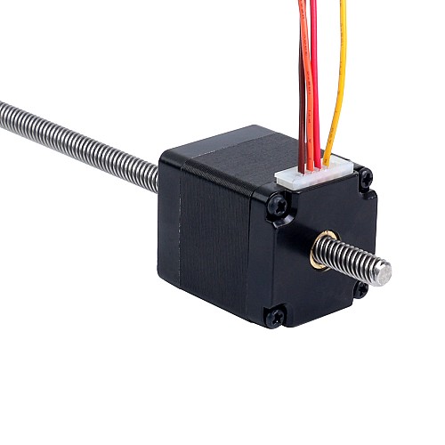 Nema 11 Non-captive 34mm Stack 0.75A Lead 4.877mm(0.192") Length 150mm - 11N13S0754QE4-150RS | StepperOnline AU