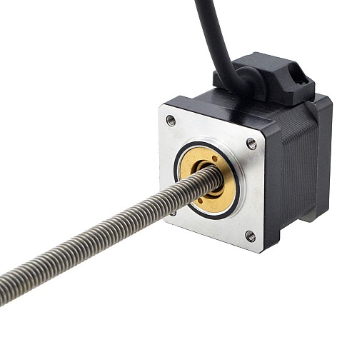 NEMA 14 Non-Captive Acme Linear Stepper Motor 1.5A 34mm Stack Screw Lead 2.54mm(0.1) Lead Length 200mm - 14N13S1504GF5-200RS | StepperOnline AU