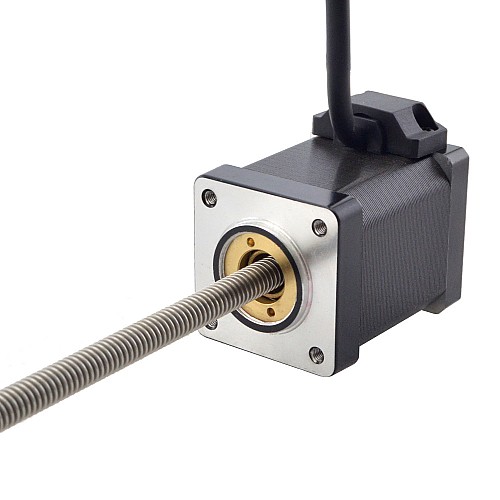 NEMA 14 Non-Captive Acme Linear Stepper Motor 1.5A 47mm Stack Screw Lead 1.27mm(0.05) Lead Length 200mm - 14N19S1504FF5-200RS | StepperOnline AU