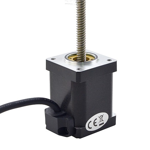 NEMA 14 Non-Captive Acme Linear Stepper Motor 1.5A 47mm Stack Screw Lead 6.35mm(0.25) Lead Length 200mm - 14N19S1504RF5-200RS | StepperOnline AU
