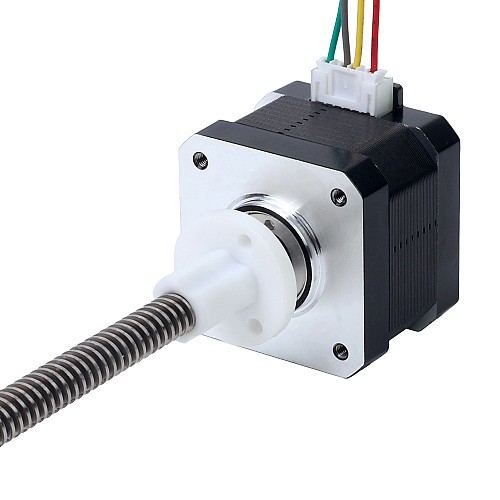 Nema 17 External 34mm Stack 0.4A Lead 4mm(0.15748) Length 100mm - 17E13S0404DB4-100RS | StepperOnline AU