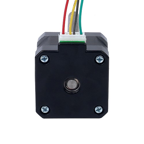 Nema 17 External 34mm Stack 0.4A Lead 4mm(0.15748) Length 100mm - 17E13S0404DB4-100RS | StepperOnline AU