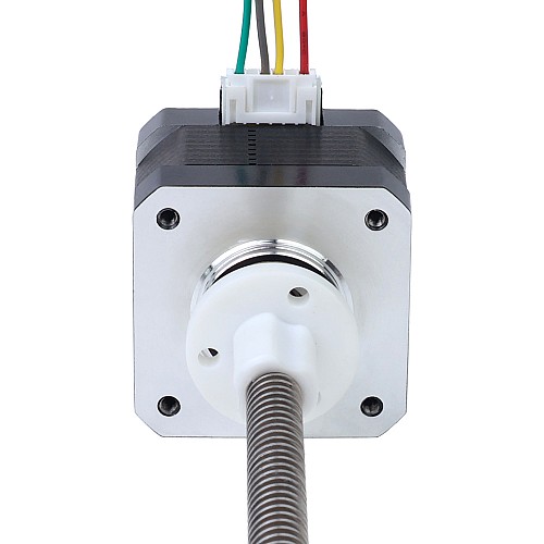 Nema 17 External 34mm Stack 0.4A Lead 4mm(0.15748) Length 100mm - 17E13S0404DB4-100RS | StepperOnline AU