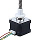 Nema 17 External 34mm Stack 0.4A Lead 4mm(0.15748) Length 100mm - 17E13S0404DB4-100RS | StepperOnline AU