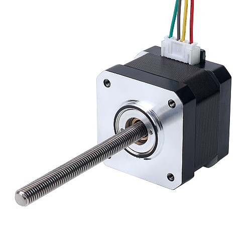 Nema 17 Non-captive 34mm Stack 0.4A Lead 2mm(0.07874) Length 100mm - 17N13S0404AF4-100RS | StepperOnline AU