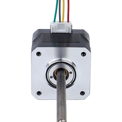 Nema 17 Non-captive 34mm Stack 0.4A Lead 2mm(0.07874) Length 100mm - 17N13S0404AF4-100RS | StepperOnline AU