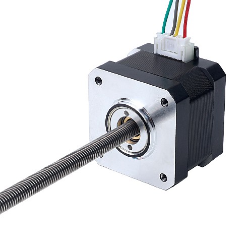 Nema 17 Non-captive 34mm Stack 0.4A Lead 2mm(0.07874) Length 150mm - 17N13S0404AF4-150RS | StepperOnline AU