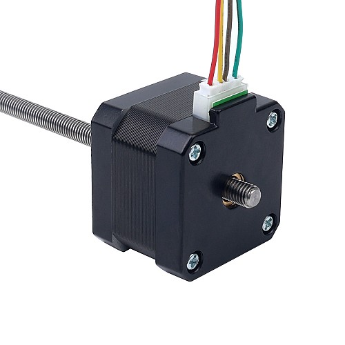 Nema 17 Non-captive 34mm Stack 0.4A Lead 2mm(0.07874) Length 150mm - 17N13S0404AF4-150RS | StepperOnline AU