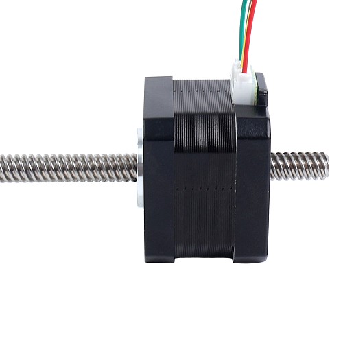 Nema 17 Non-captive 26Ncm(36.81oz.in) 34mm Stack 0.4A Lead 8mm(0.31496") Length 320mm - 17N13S0404MB4-320RS | StepperOnline AU