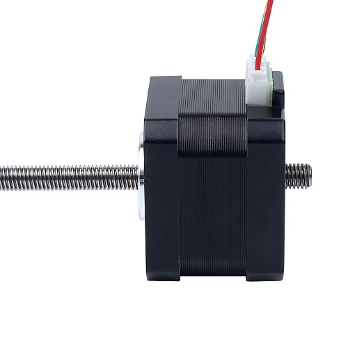 Nema 17 Non-captive 34mm Stack 0.84A Lead 2mm(0.07874) Length 200mm - 17N13S0844AF4-200RS | StepperOnline AU