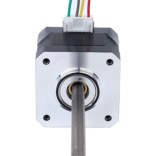 Nema 17 Non-captive 34mm Stack 0.84A Lead 2mm(0.07874) Length 200mm - 17N13S0844AF4-200RS | StepperOnline AU