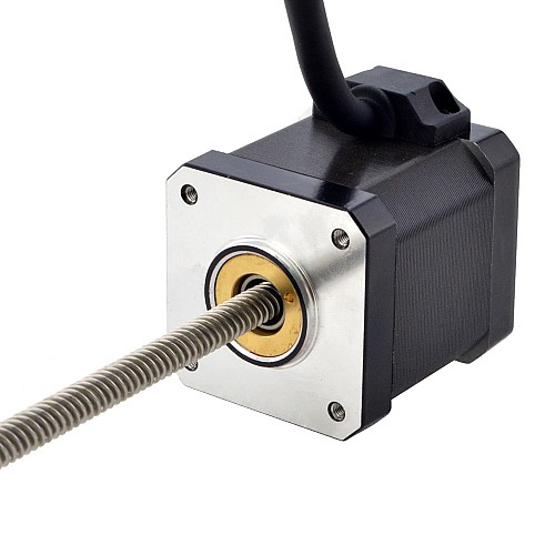 NEMA 17 Non-Captive Acme Linear Stepper Motor 2.5A 48mm Stack Screw Lead 6.35mm(0.25) Lead Length 200mm - 17N19S2504RF5-200RS | StepperOnline AU