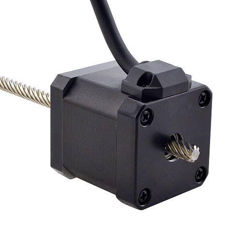 NEMA 17 Non-Captive Acme Linear Stepper Motor 2.5A 48mm Stack Screw Lead 25.4mm(1) Lead Length 200mm - 17N19S2504YF5-200RS | StepperOnline AU