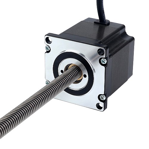 Nema 23 Non-captive 56mm Stack 2.0A Lead 2mm(0.07874) Length 250mm - 23N22S2004AJ4-250RS | StepperOnline AU