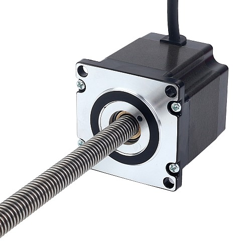 Nema 23 Non-captive 56mm Stack 2A Lead 2mm(0.07874) Length 355mm - 23N22S2004AJ4-355RS | StepperOnline AU