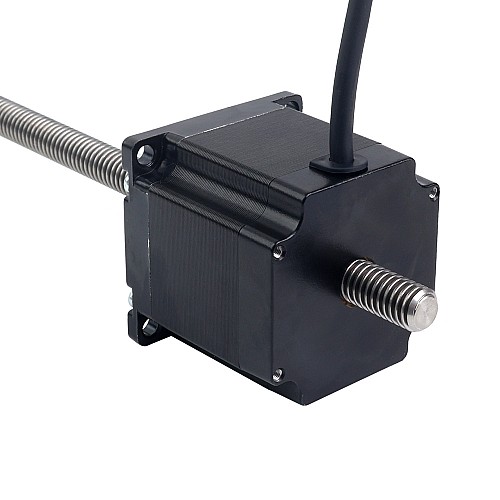 Nema 23 Non-captive 56mm Stack 2A Lead 2mm(0.07874) Length 355mm - 23N22S2004AJ4-355RS | StepperOnline AU