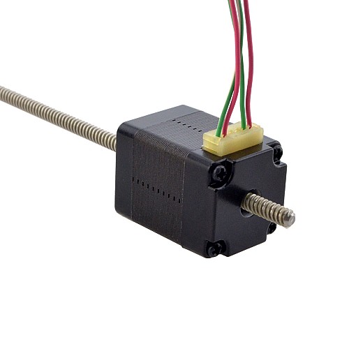 NEMA 8 Non-Captive Acme Linear Stepper Motor 0.5A 28.2mm StackScrew Lead 2mm(0.07874) Lead Length 150mm - 8N11S0504AC5-150RS | StepperOnline AU