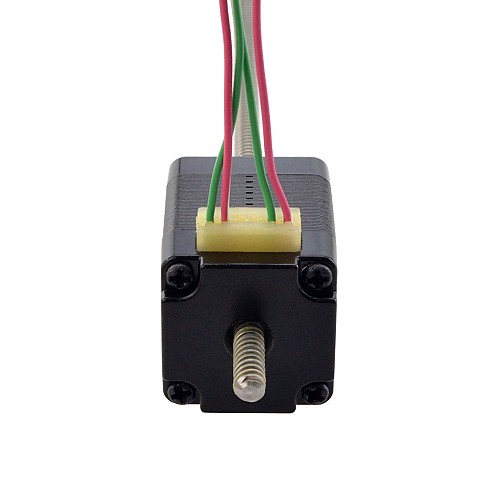 NEMA 8 Non-Captive Acme Linear Stepper Motor 0.5A 28.2mm StackScrew Lead 2mm(0.07874) Lead Length 150mm - 8N11S0504AC5-150RS | StepperOnline AU