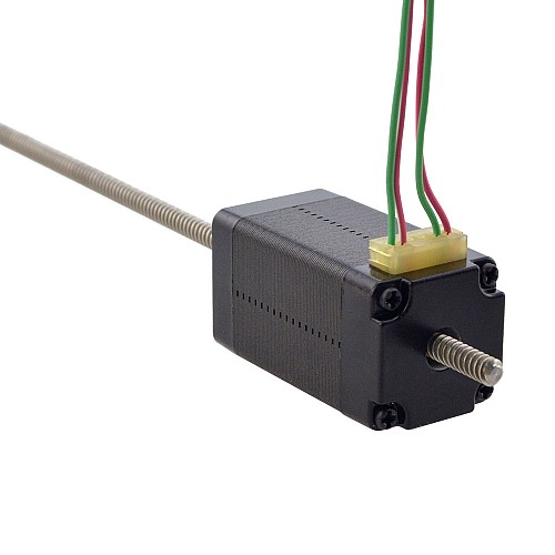 NEMA 8 Non-Captive Acme Linear Stepper Motor 0.5A 38.2mm Stack Screw Lead 2mm(0.07874) Lead Length 150mm - 8N15S0504AC5-150RS | StepperOnline AU