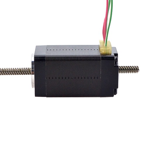 NEMA 8 Non-Captive Acme Linear Stepper Motor 0.5A 38.2mm Stack Screw Lead 4mm(0.1575) Lead Length 150mm - 8N15S0504DC5-150RS | StepperOnline AU