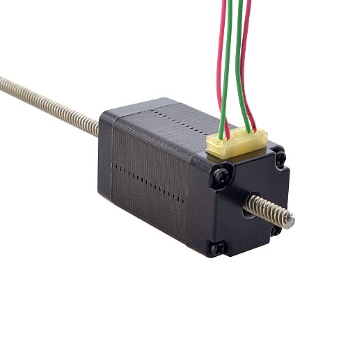 NEMA 8 Non-Captive Acme Linear Stepper Motor 0.5A 38.2mm Stack Screw Lead 4mm(0.1575) Lead Length 150mm - 8N15S0504DC5-150RS | StepperOnline AU