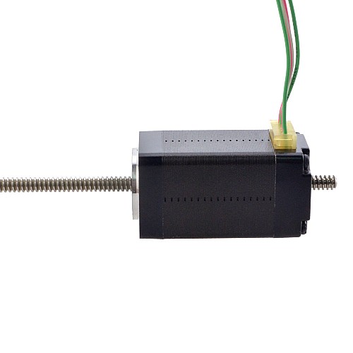 NEMA 8 Non-Captive Acme Linear Stepper Motor 0.5A 38.2mm Stack Screw Lead 1mm(0.03937) Lead Length 150mm - 8N15S0504SC5-150RS | StepperOnline AU