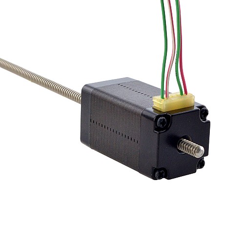 NEMA 8 Non-Captive Acme Linear Stepper Motor 0.5A 38.2mm Stack Screw Lead 1mm(0.03937) Lead Length 150mm - 8N15S0504SC5-150RS | StepperOnline AU
