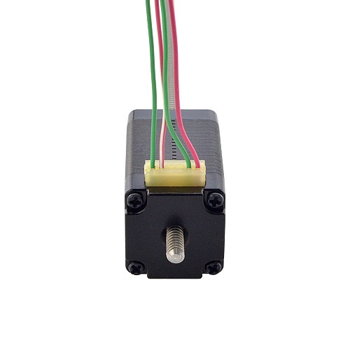 NEMA 8 Non-Captive Acme Linear Stepper Motor 0.5A 38.2mm Stack Screw Lead 1mm(0.03937) Lead Length 150mm - 8N15S0504SC5-150RS | StepperOnline AU
