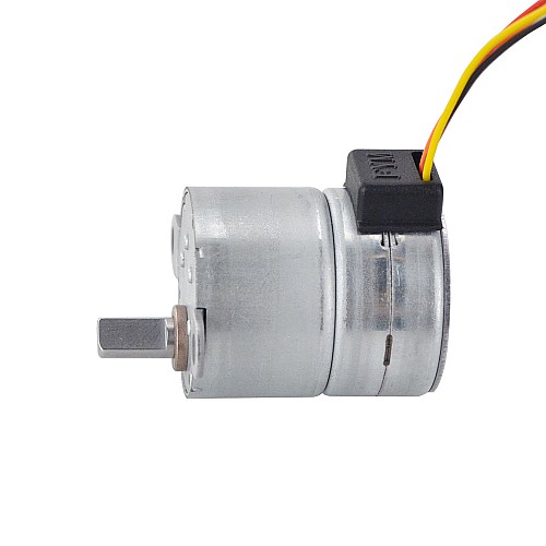 Φ25x30.5mm PM Stepper motor W/Gear Ratio 100:1 Spur gearbox - 25PM48L01-SG100 | StepperOnline AU