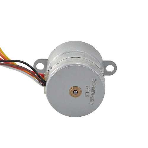 Φ25x25mm PM Stepper motor W/Gear Ratio 10:1 Spur gearbox - 25PM48M01-SG10 | StepperOnline AU