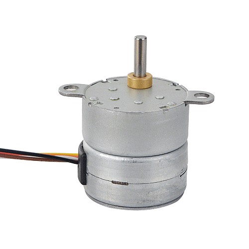 Φ25x25.5mm PM Stepper motor W/Gear Ratio 30:1 Spur gearbox - 25PM48M02-SG30 | StepperOnline AU